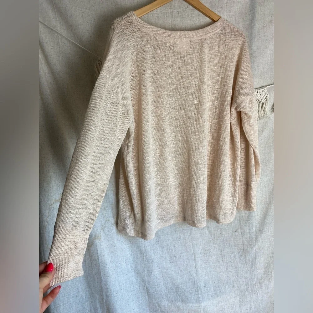 Anthropologie Maeve Light Pink Lightweight Long Sleeve Shirt Size L - Picture 10 of 10